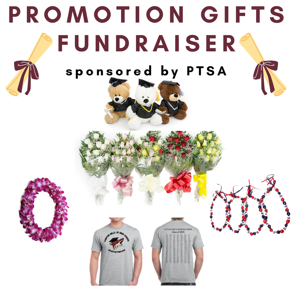  promotion gifts fundraiser sponsored by PTSA